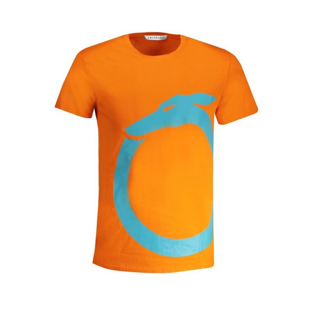 Trussardi Arancione Cotton Men Men's T-Shirt
